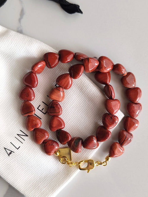 Amour Fin |  Beloved Red Jasper Kolye