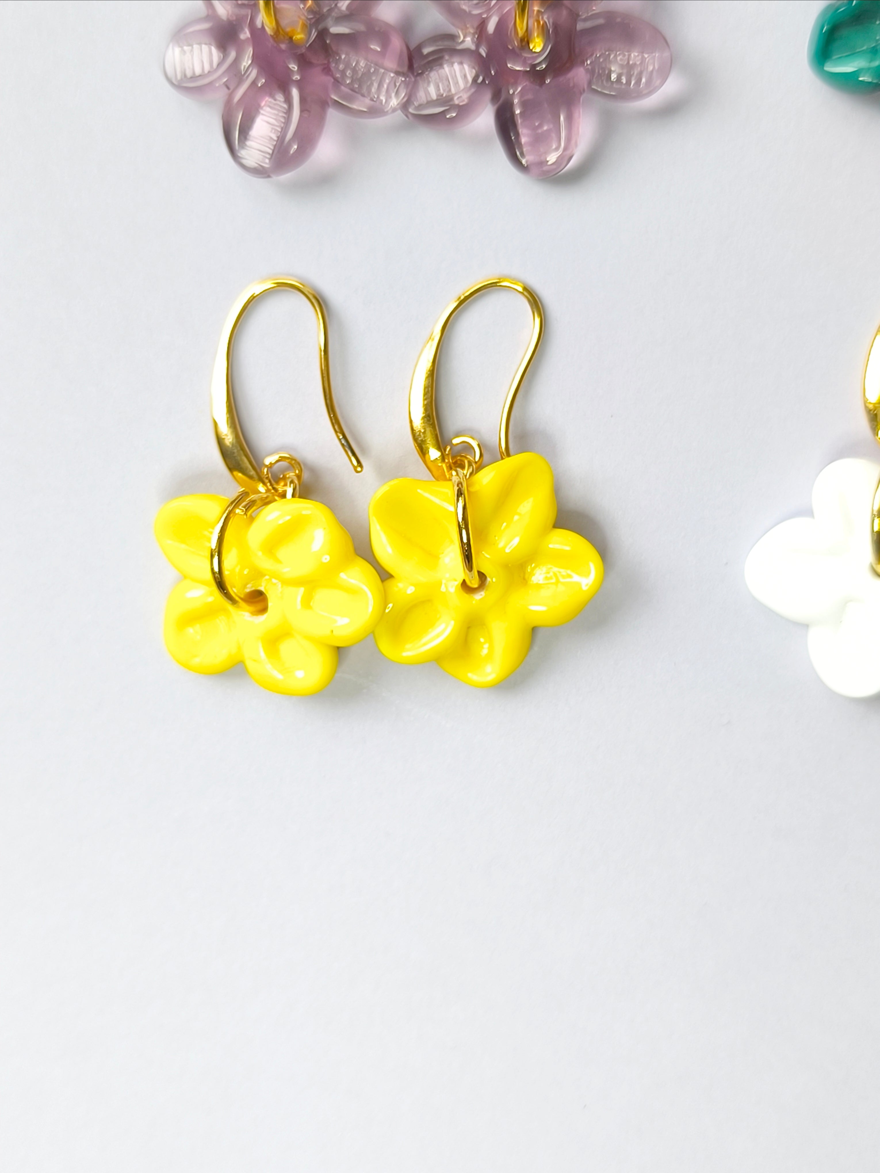 San Marino Yellow Flowers Küpe