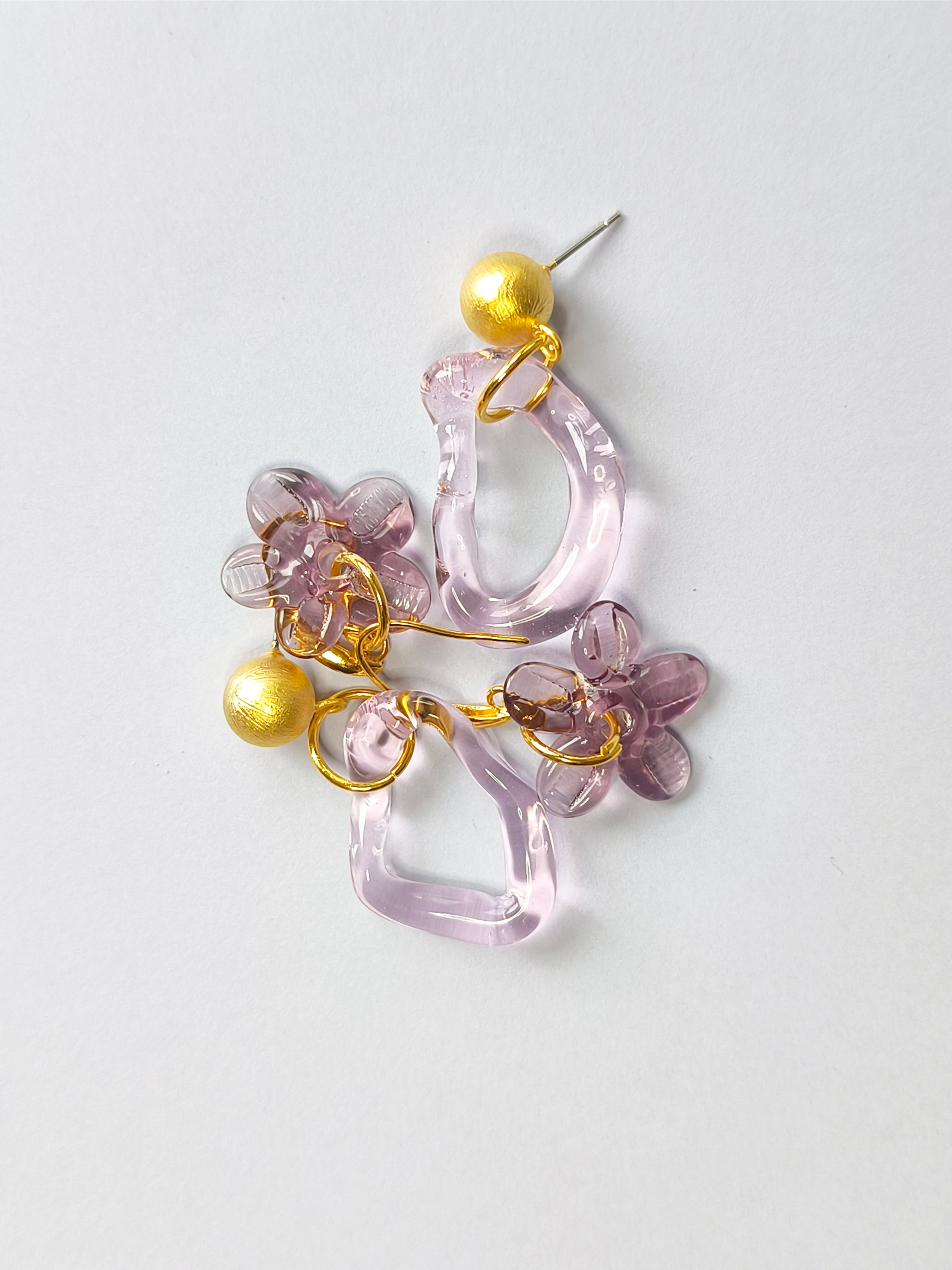 San Marino Lavender Flowers Küpe