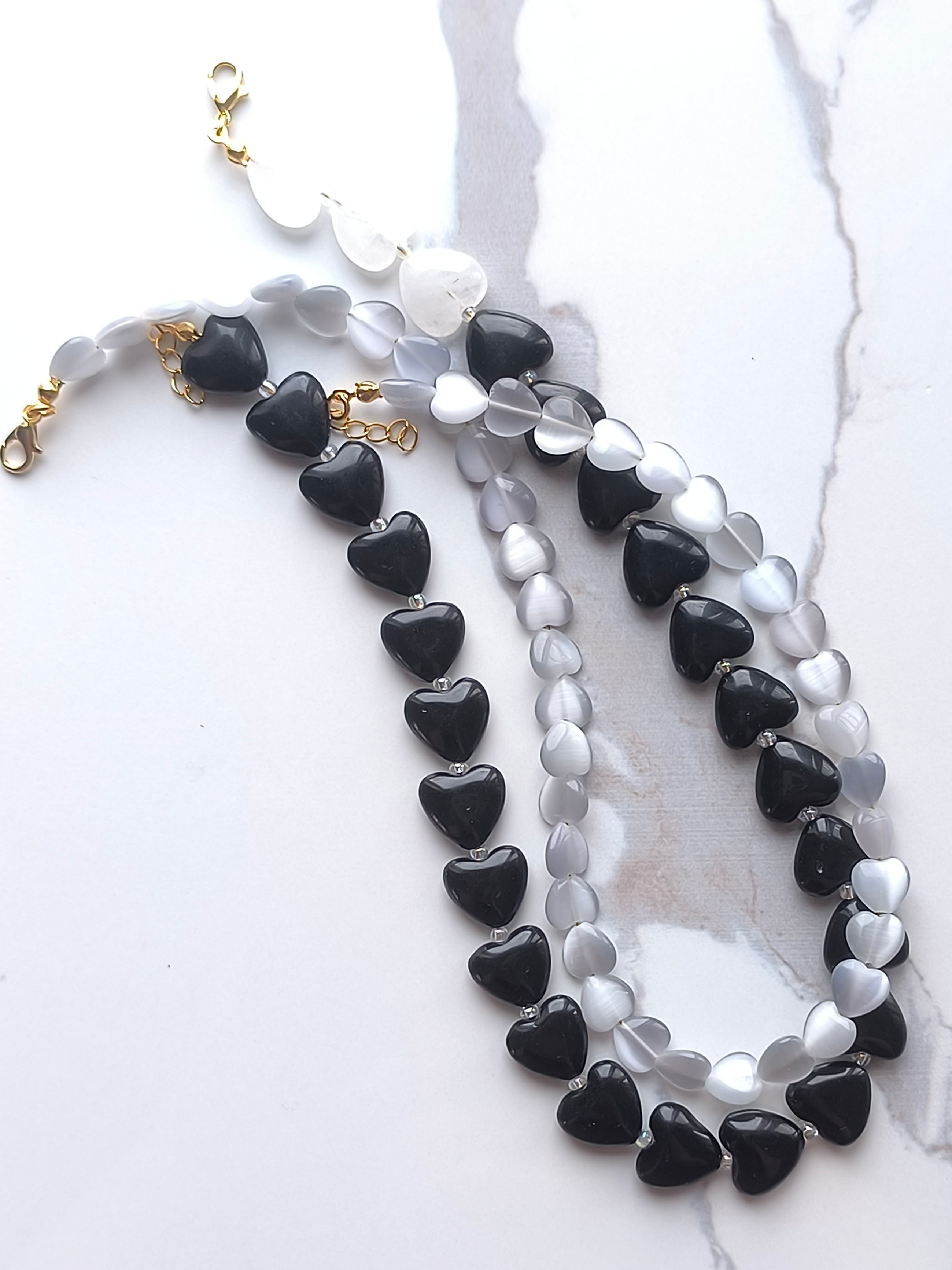 Amour Fin |  Grey Heart Kolye