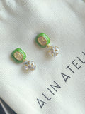 Hue Green Earrings