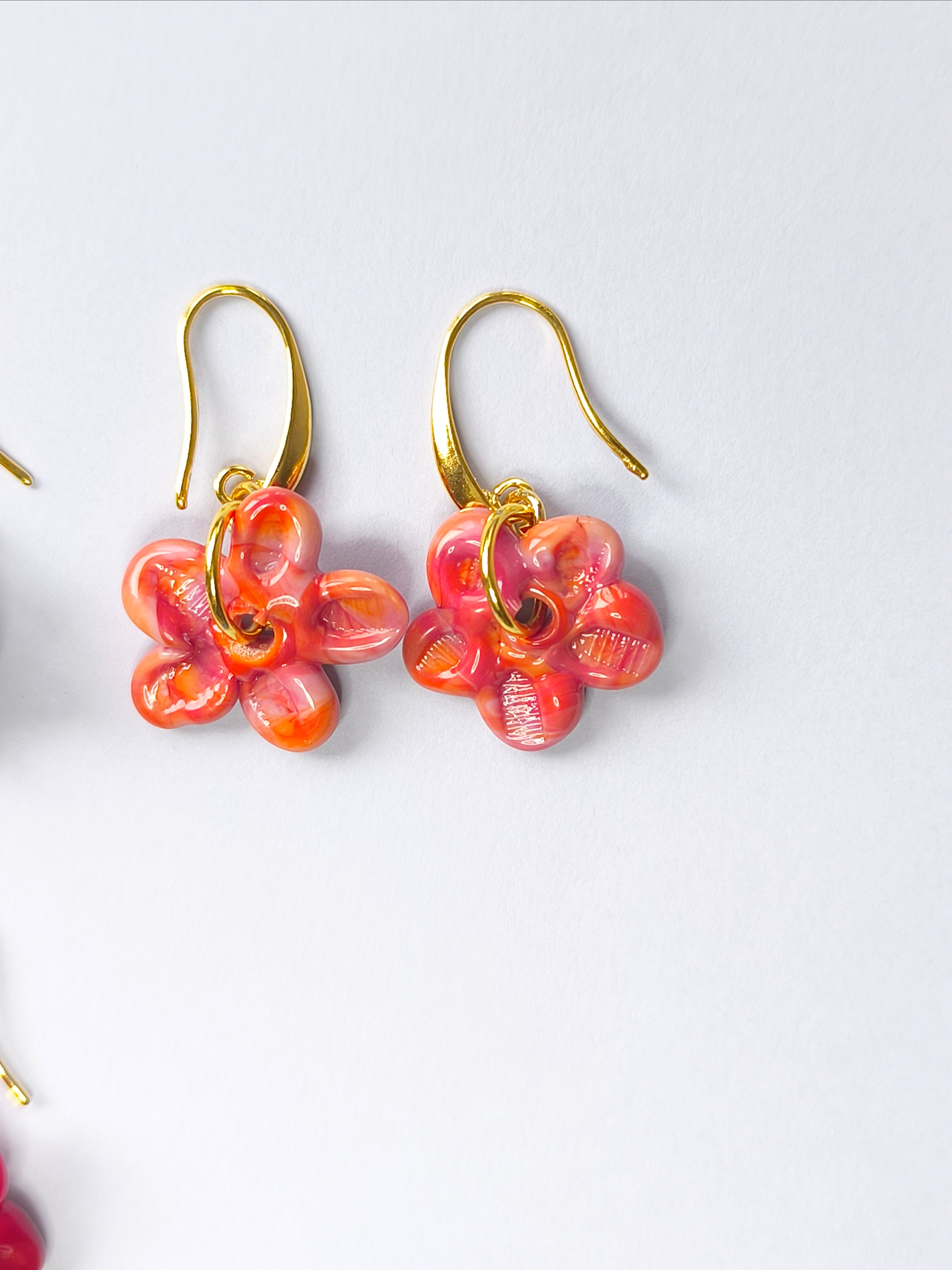 San Marino Pinky  Flowers Küpe