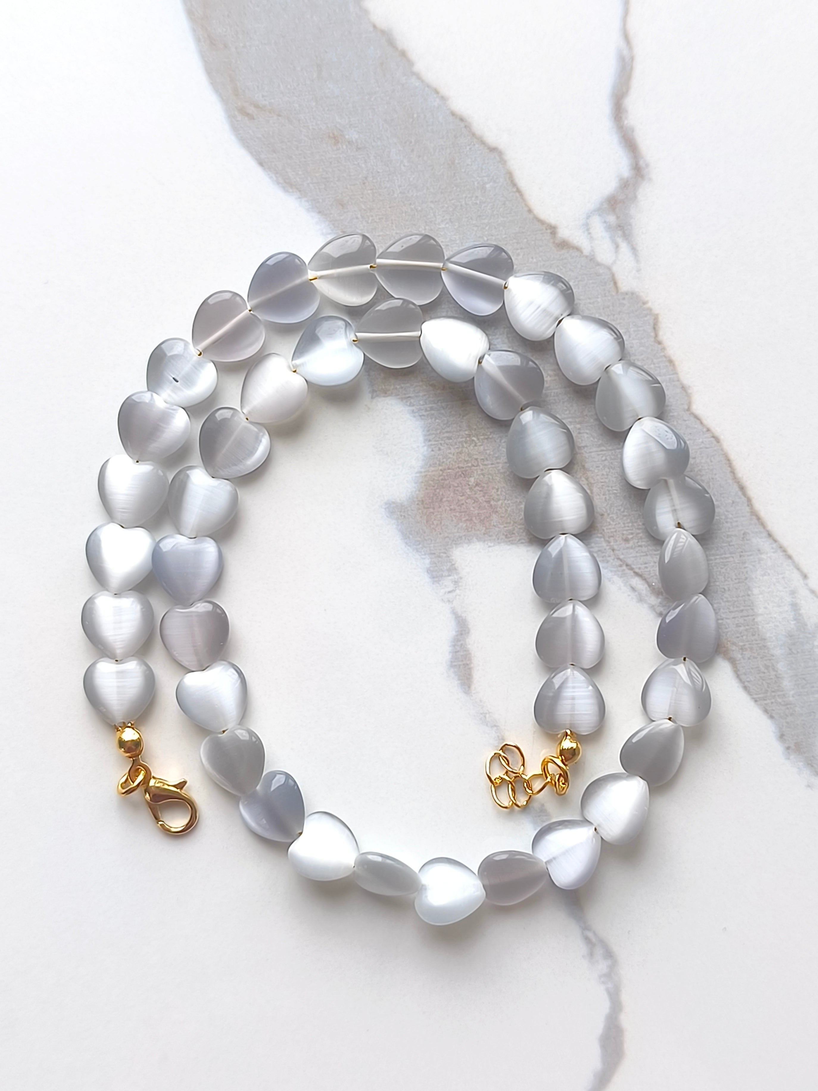 Amour Fin |  Grey Heart Kolye