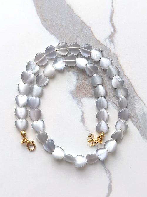 Amour Fin |  Grey Heart Kolye