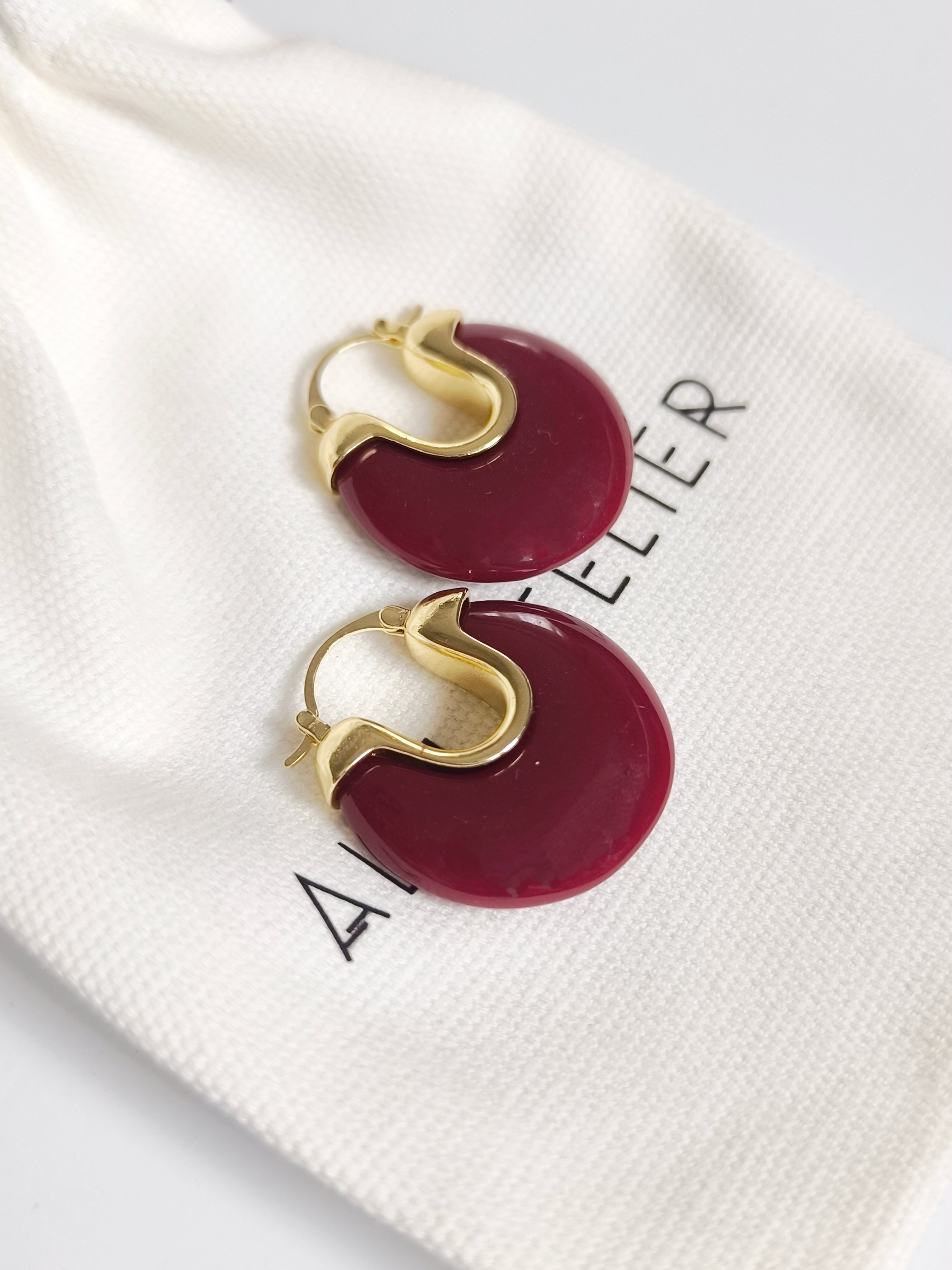 Hoops Burgundy Küpe