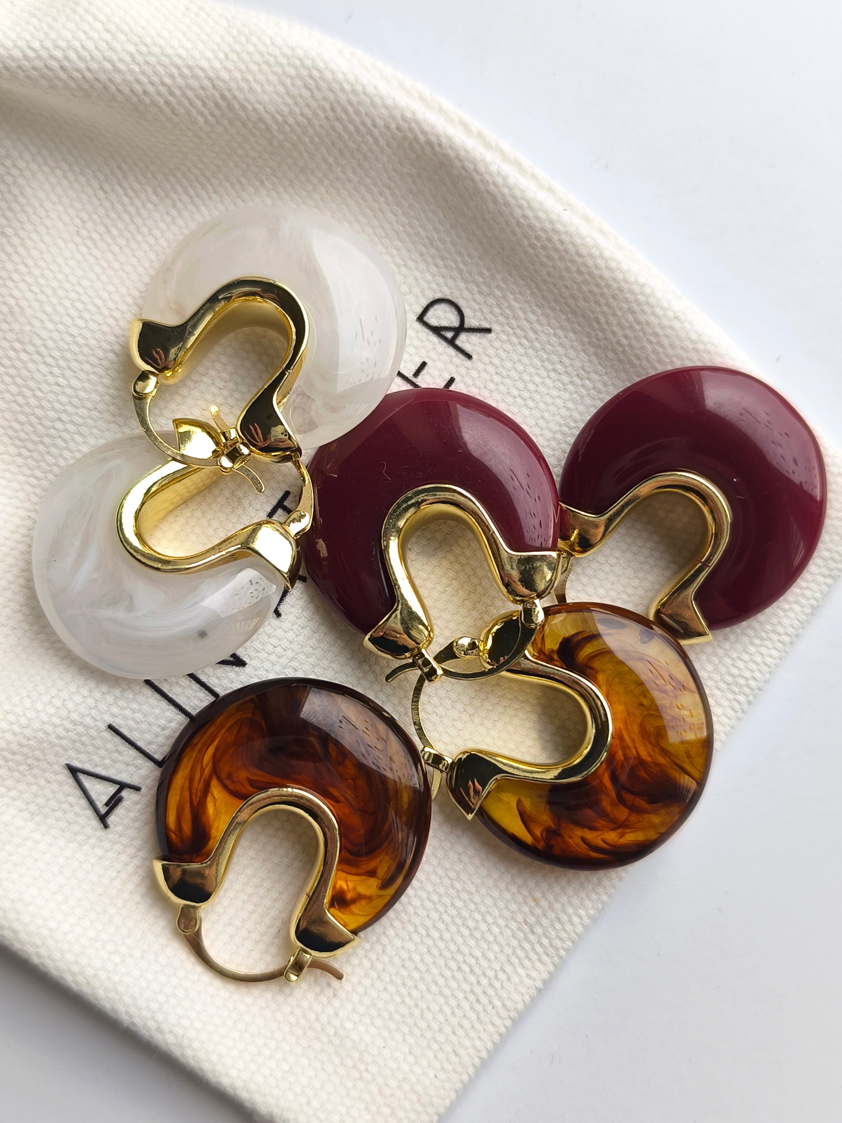 Hoops Burgundy Küpe