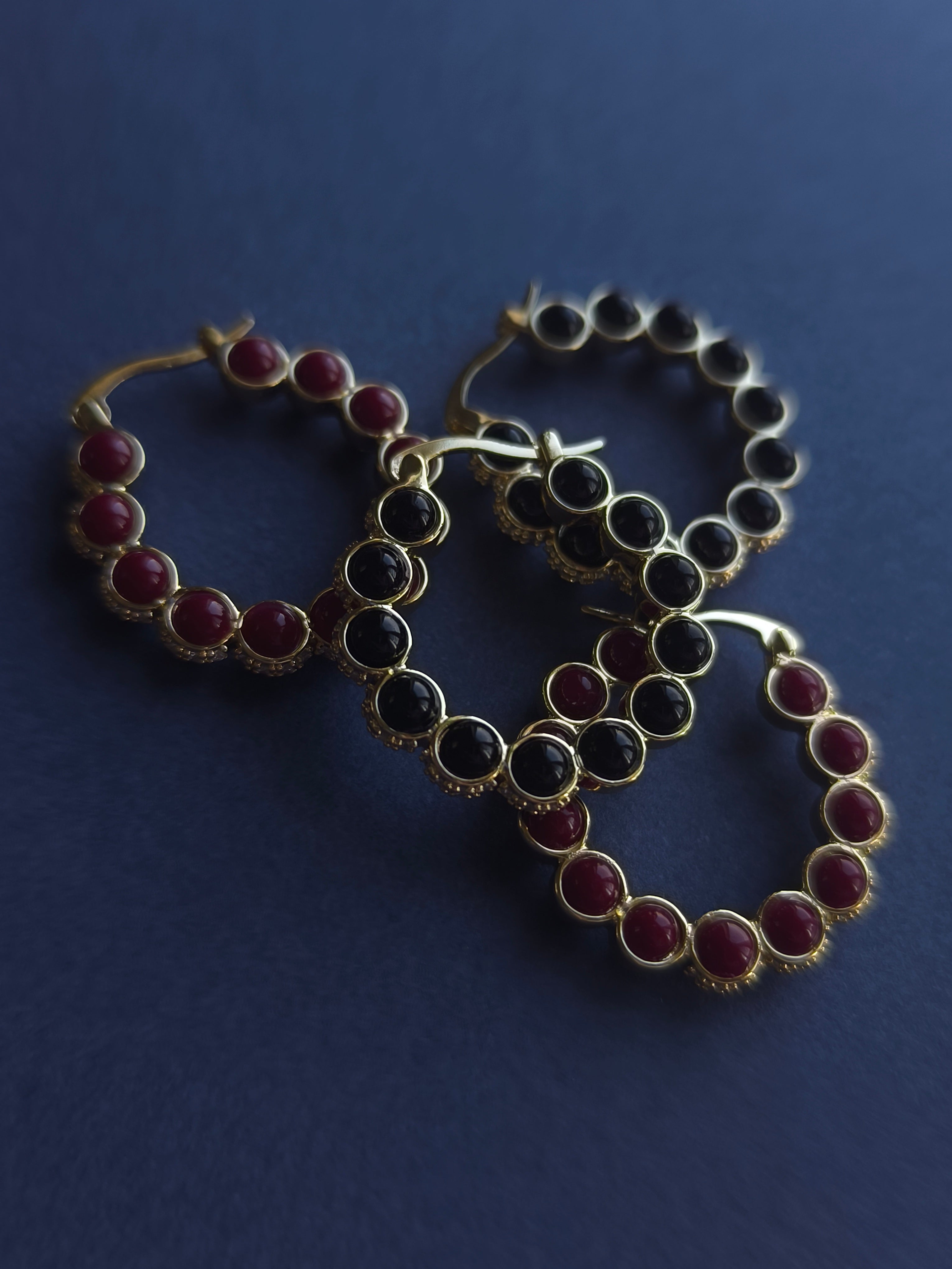 Velin Burgundy Küpe